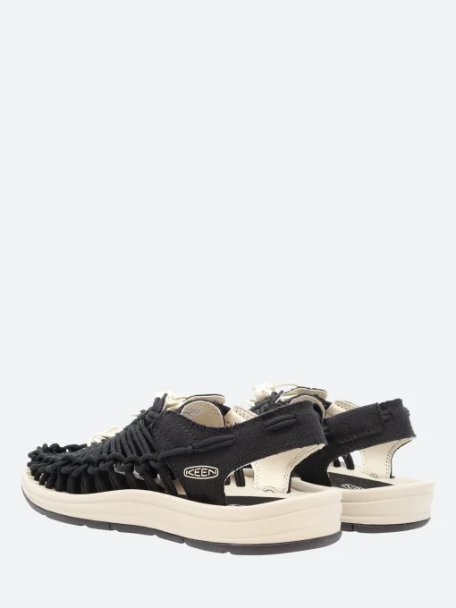 Fashion - M Uneek Canvas in Black and Birch Sandals