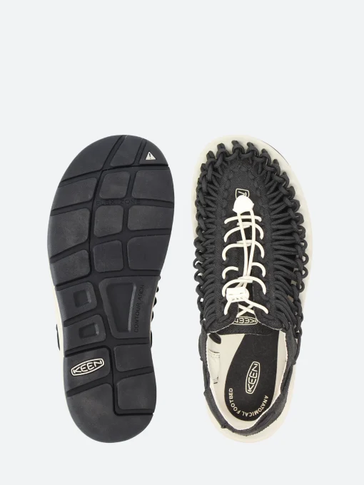 Fashion - M Uneek Canvas in Black and Birch Sandals
