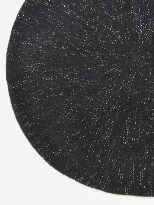 Online - Cashmere Roll Up Beret in Black w/Lurex Women Hats | Hats