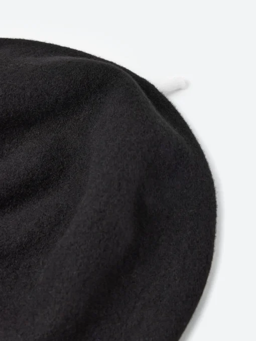 Discount - Wool Roll Up Beret in Black and White Women Hats | Hats