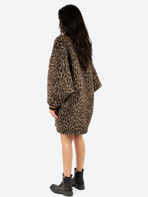 Discount - Brooklyn Coat in Cheetah Coating Light Beige Women Outerwear