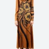 Discount - Clingy Swing Dress in Big Blooms Women Dresses