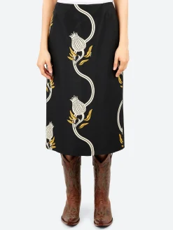 Online - Pencil Skirt in Melograno Black and White Women Skirts