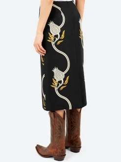 Online - Pencil Skirt in Melograno Black and White Women Skirts