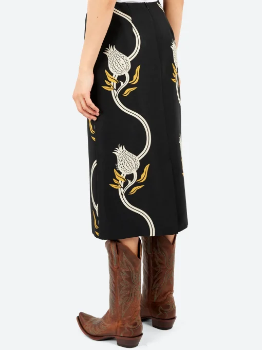 Online - Pencil Skirt in Melograno Black and White Women Skirts