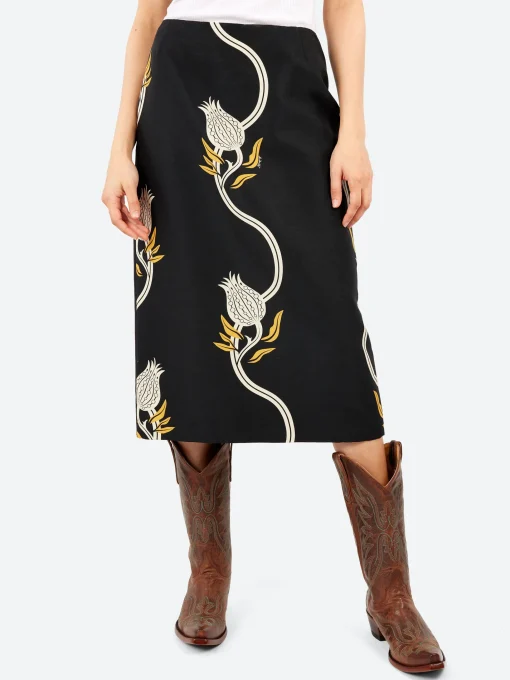 Online - Pencil Skirt in Melograno Black and White Women Skirts
