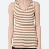 Outlet - Canotta Striped Tank Top in Caramel Women Tops & Blouses
