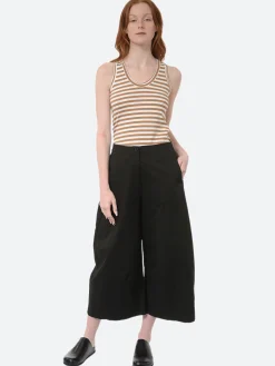 Outlet - Canotta Striped Tank Top in Caramel Women Tops & Blouses