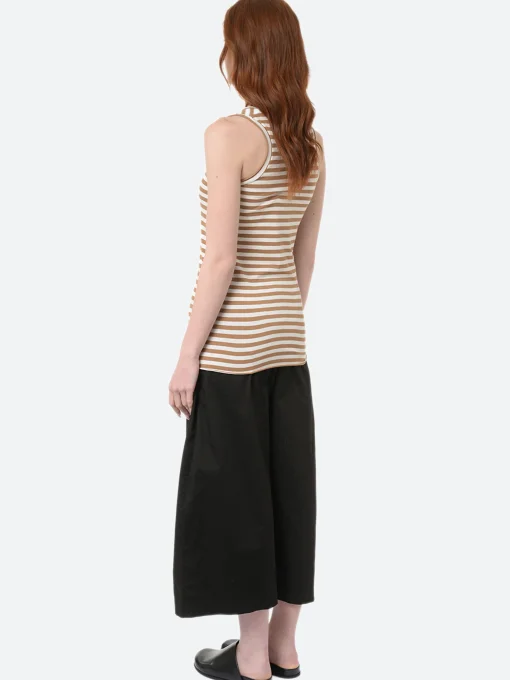 Outlet - Canotta Striped Tank Top in Caramel Women Tops & Blouses