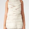 Clearance - Handknit Threadbare Shell in Raw White Women Tops & Blouses | Knitwear