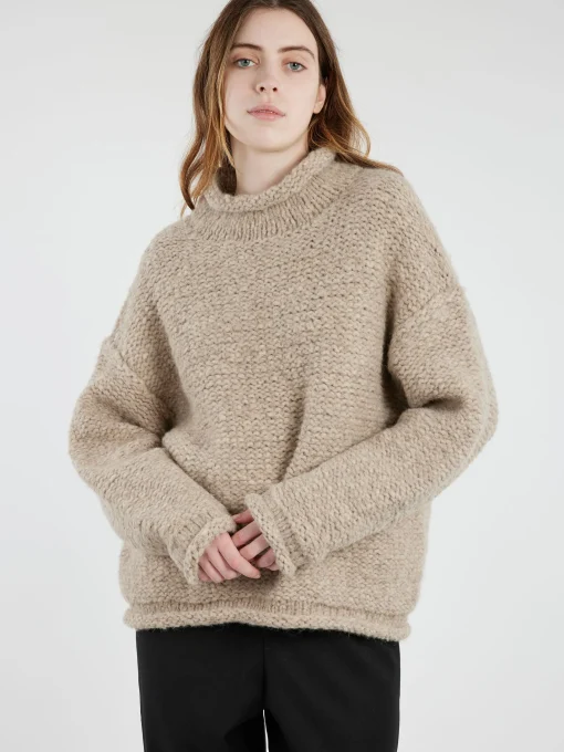Clearance - Handknit Purl Rollneck in Women Tops & Blouses | Knitwear