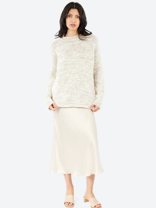 Hot - Marl Rollneck in Raw White Women Tops & Blouses | Knitwear