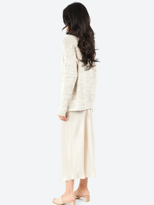 Hot - Marl Rollneck in Raw White Women Tops & Blouses | Knitwear