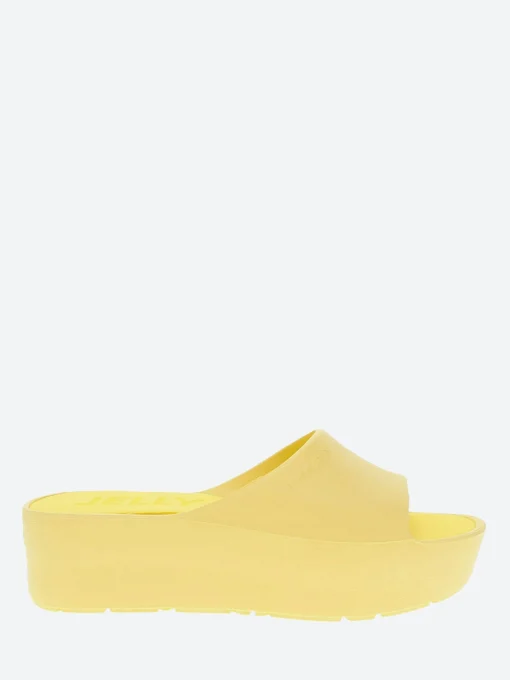 Sale - Sunny Platform Slide Sandal in Lemonade Women Overalls & Jumpsuits | Slides