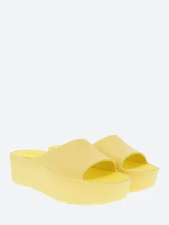 Sale - Sunny Platform Slide Sandal in Lemonade Women Overalls & Jumpsuits | Slides