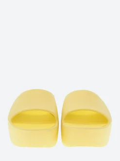 Sale - Sunny Platform Slide Sandal in Lemonade Women Overalls & Jumpsuits | Slides