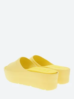 Sale - Sunny Platform Slide Sandal in Lemonade Women Overalls & Jumpsuits | Slides