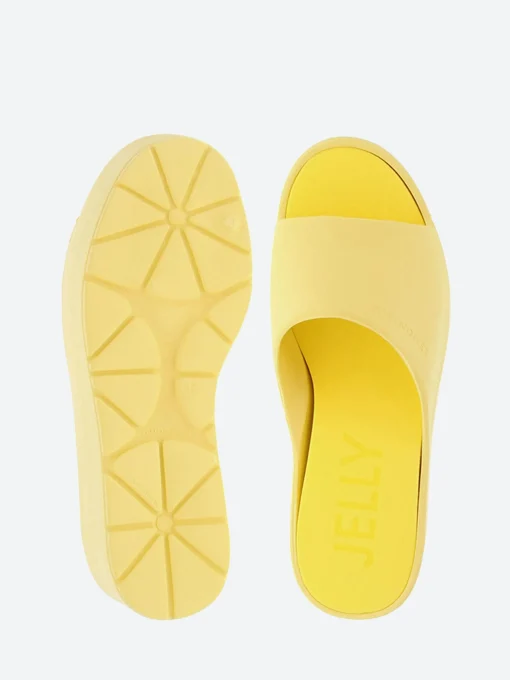 Sale - Sunny Platform Slide Sandal in Lemonade Women Overalls & Jumpsuits | Slides