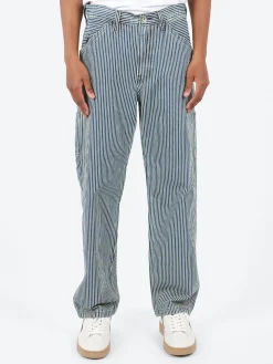 Hot - 568 Loose Straight Carpenter in Aged Stripe Pants | Denim