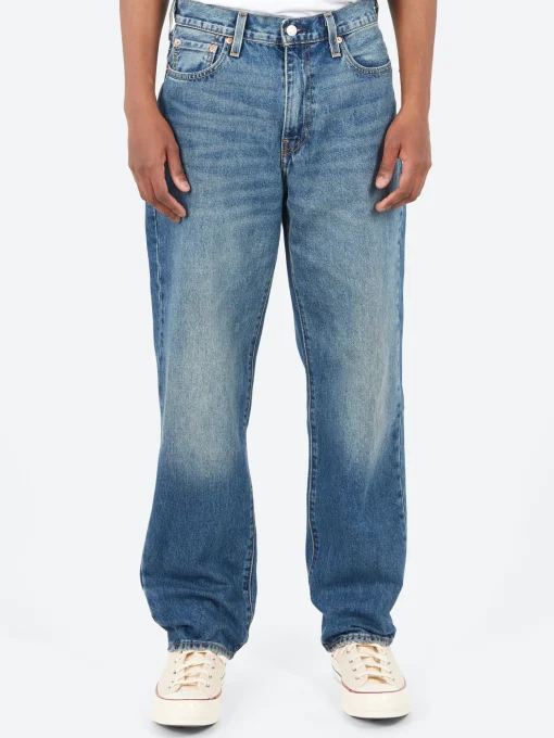 Sale - 568 Loose Straight Jeans in Aisle Seat (Dark Wash) Pants | Denim
