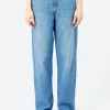 Sale - Baggy Dad in Heavy Check (Medium Wash) Women Pants | Denim