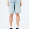 Hot - Baggy Dad Jorts in Pick Sides (Light Wash) Women Shorts | Denim