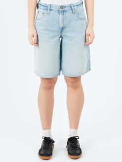 Hot - Baggy Dad Jorts in Pick Sides (Light Wash) Women Shorts | Denim