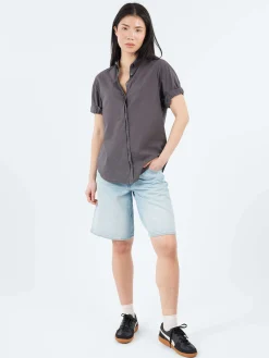 Hot - Baggy Dad Jorts in Pick Sides (Light Wash) Women Shorts | Denim