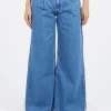 New - Baggy Dad Wide Leg in Cause and Effect (Medium Wash) Women Pants | Denim