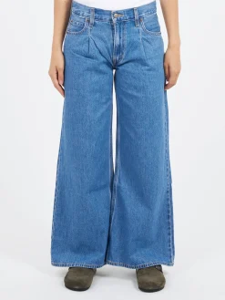 New - Baggy Dad Wide Leg in Cause and Effect (Medium Wash) Women Pants | Denim