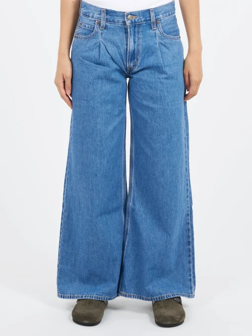 New - Baggy Dad Wide Leg in Cause and Effect (Medium Wash) Women Pants | Denim