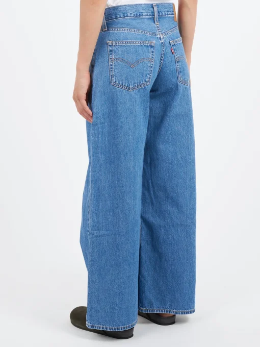 New - Baggy Dad Wide Leg in Cause and Effect (Medium Wash) Women Pants | Denim