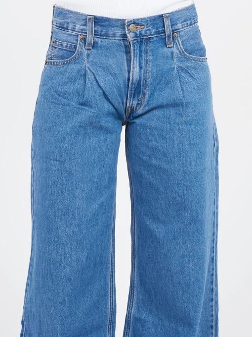 New - Baggy Dad Wide Leg in Cause and Effect (Medium Wash) Women Pants | Denim