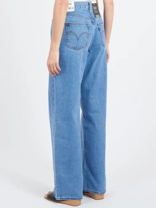 Discount - Ribcage Wide Leg in Splash Zone (Medium Wash) Women Pants | Overalls & Jumpsuits