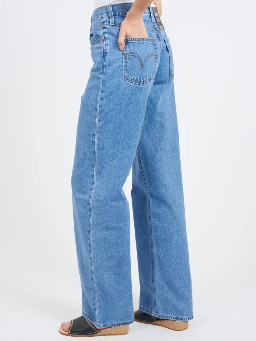 Discount - Ribcage Wide Leg in Splash Zone (Medium Wash) Women Pants | Overalls & Jumpsuits