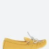 Clearance Manitobah Mukluk - Kayak Moccasin in Amber Yellow Women Shoes | Overalls & Jumpsuits