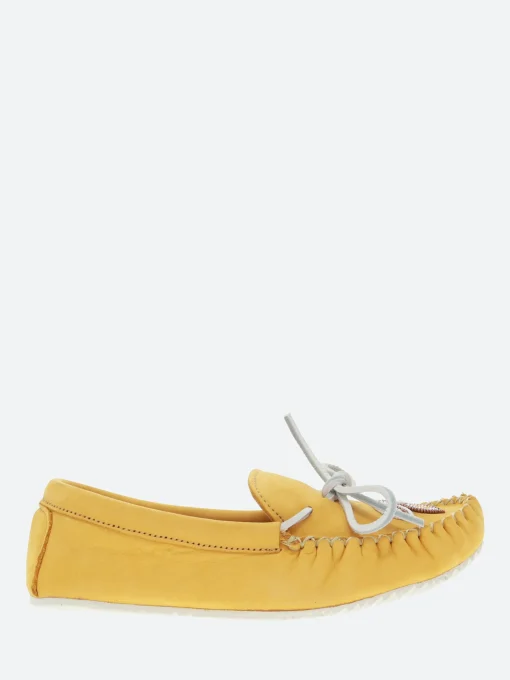 Clearance Manitobah Mukluk - Kayak Moccasin in Amber Yellow Women Shoes | Overalls & Jumpsuits