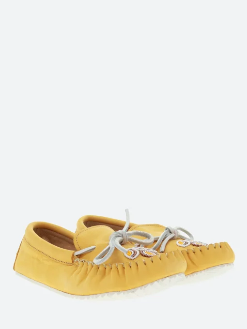 Clearance Manitobah Mukluk - Kayak Moccasin in Amber Yellow Women Shoes | Overalls & Jumpsuits