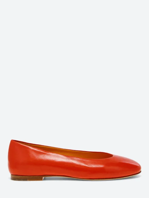 Online - Allegra Ballet Flats in Orange Seta Women Shoes