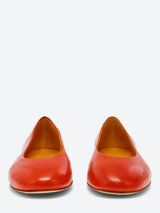 Online - Allegra Ballet Flats in Orange Seta Women Shoes