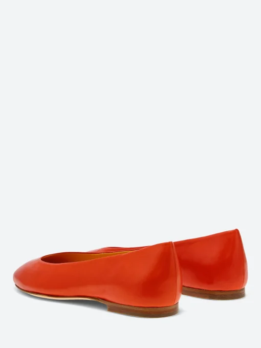 Online - Allegra Ballet Flats in Orange Seta Women Shoes