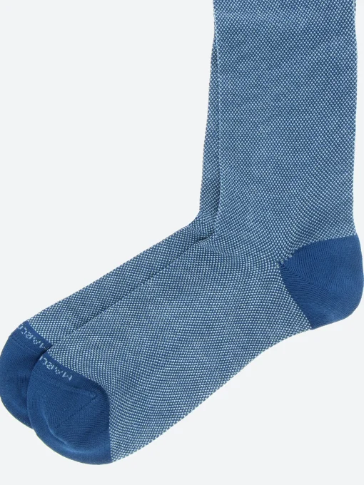 Outlet Marcoliani - Birdseye Socks in Ocean Socks
