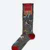 New Marcoliani - Dogs Mid Calf Sock in Flannel Grey Socks