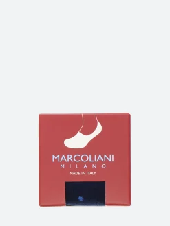 Fashion Marcoliani - Invisible Touch Polka Dot Socks in Navy with Cobalt Socks