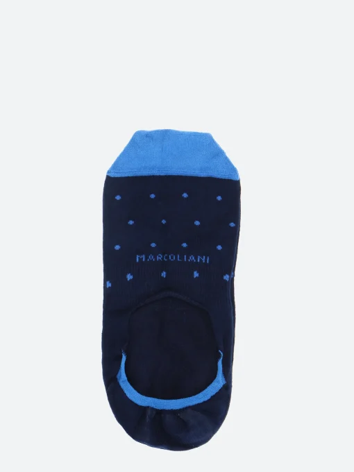 Fashion Marcoliani - Invisible Touch Polka Dot Socks in Navy with Cobalt Socks