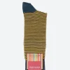Best Marcoliani - Palio Stripe Sock in Denim/Yellow Socks