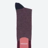 Hot Marcoliani - Palio Stripe Sock in Barolo Red Socks