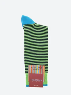 Sale Marcoliani - Palio Stripe Sock in Apple Socks
