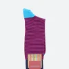 Discount Marcoliani - Palio Stripe Sock in Fuschia Socks