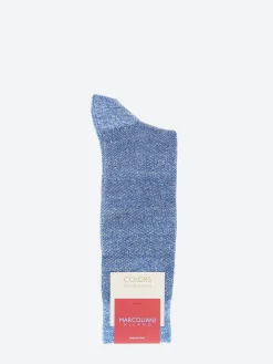 Discount Marcoliani - Piqué Sock in Amalfi Blue Socks